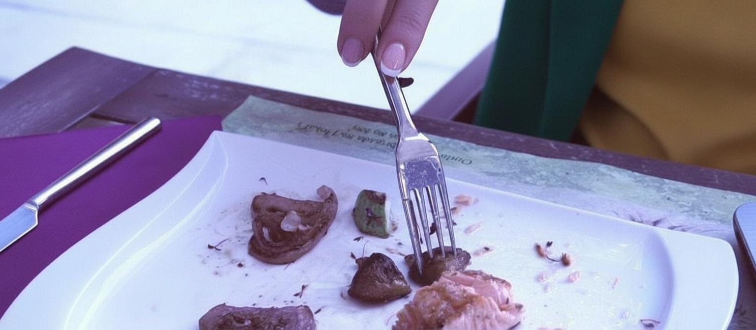 REZBOD one-handed eating utensil in fork position